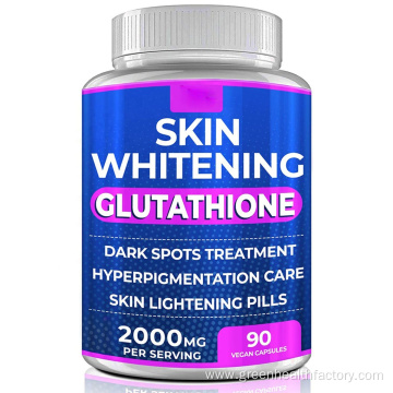 OEM/ODM Vegan Effective 2000mg Skin Lightening Soft capsules Whitening Pills Capsules L-Glutathione Softgels